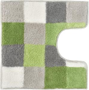 Kleine Wolke Caro fürdőszoba szőnyeg 55x55 cm négyzet fehér-szürke-zöld-színek keveréke 5426617129