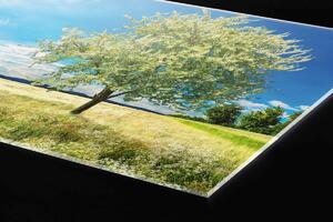 Plexi a konyhapult mögött egy fa a réten - 60 x 60 cm