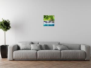 Gario Vászonkép Színtiszta vízesés a dzsungelban Méret: 30 x 30 cm