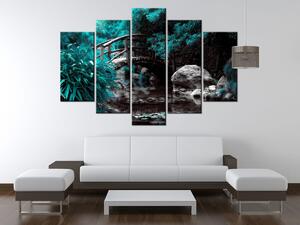 Gario Vászonkép Japán türkizkert - 5 részes Méret: 150 x 70 cm