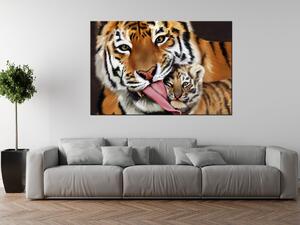Gario Vászonkép Tigris és kis tigris Méret: 30 x 20 cm