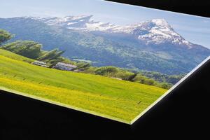Plexi a konyhapult mögött alpesi kilátás - 80 x 40 cm