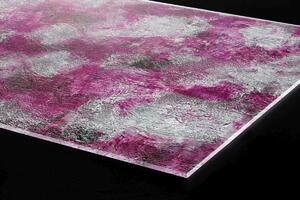 Plexi a konyhapult mögött absztrakt lila festmény - 80 x 40 cm + ingyenes ragasztó