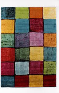 Renkli Kare Előszoba szőnyeg (100 x 150) Multicolor
