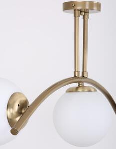 Fehér-aranyszínű mennyezeti lámpa üveg búrával ø 15 cm Yay – Squid Lighting