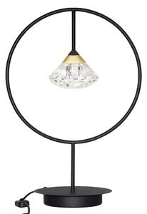 Altavola Design Tiffany asztali lámpa 1x3 W fekete-átlátszó-arany LA059/T_black