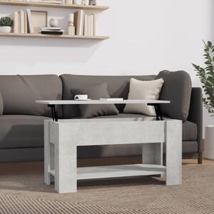 Betonszürke szerelt fa dohányzóasztal 101 x 49 x 52 cm