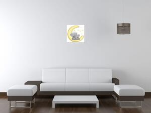 Gario Vászonkép Bubájos mackók a holdon Méret: 30 x 30 cm