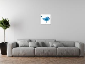 Gario Vászonkép Elégedett kék pöttyös madárka Méret: 30 x 30 cm
