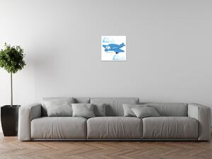 Gario Vászonkép Kék repülogép Méret: 40 x 40 cm