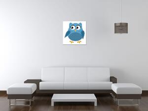 Gario Vászonkép Nagy szemu kék baglyocska Méret: 40 x 40 cm