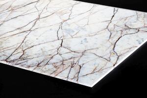 Plexi a konyhapult mögött fehér márvány textúra - 60 x 60 cm + ingyenes ragasztó