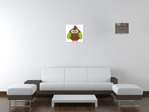 Gario Vászonkép Nagy csodálkozó barna baglyocska Méret: 30 x 30 cm