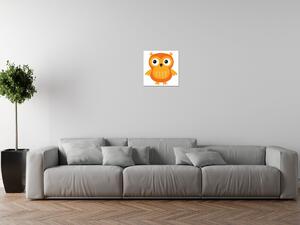 Gario Vászonkép Narancssárga baglyocska Méret: 30 x 30 cm