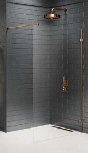 New Trendy Avexa Copper Brushed zuhanyfal 60 cm réz csiszolt/átlátszó üveg EXK-7133