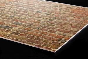 Plexi a konyhapult mögött egy fal vörös téglából - 60 x 60 cm
