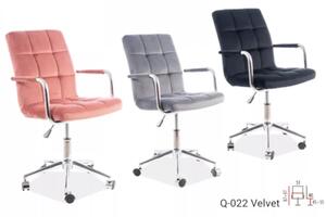 Fekete irodai szék Q-022 VELVET