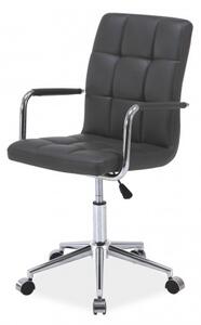 Fekete irodai szék Q-022 z Eko bőr