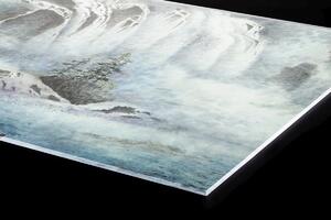 Plexi a konyhapult mögött egy vízesés festménye - 60 x 60 cm