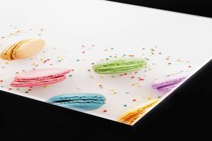 Plexi a konyhapult mögött macaroons - 60 x 60 cm + ingyenes ragasztó
