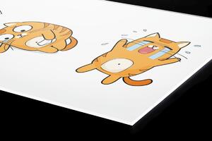 Plexi a konyhapult mögött macska érzelmek - 180 x 60 cm