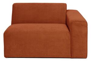 Sting narancssárga kordbársony kanapé oldalsó modul, 124 cm, jobb oldali - Scandic
