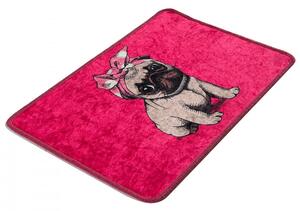 Pink Pug DJT Fürdőszoba szőnyeg Multicolor