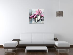Gario Vászonkép Rózsaszín magnóliák a vázában Méret: 40 x 60 cm