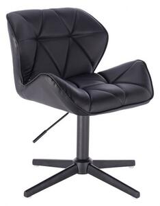HC111CROSS Fekete modern műbőr szék fekete lábbal