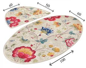 Arya Oval Fürdőszoba szőnyeg szett (2 darab) Multicolor