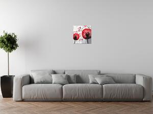 Gario Vászonkép Gyönyöru piros pitypangok Méret: 60 x 40 cm
