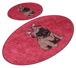 Pink Pug Fürdőszoba szőnyeg szett (2 darab) Multicolor