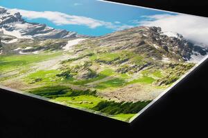 Plexi a konyhapult mögött hegyek - 80 x 40 cm