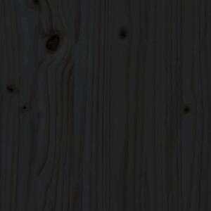 VidaXL fekete tömör fenyőfa szennyestartó láda 88,5 x 44 x 66 cm