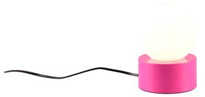Rózsaszín asztali lámpa üveg búrával (magasság 17 cm) Countess – Trio