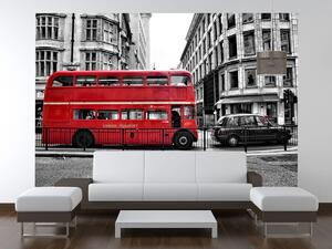 Gario Fotótapéta Piros londoni busz Anyag: Öntapadó, Méret: 268 x 240 cm