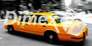 Festmények üvegre - taxi 60 x 30 cm