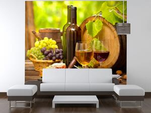 Gario Fotótapéta Vörös és fehér bor Anyag: Öntapadó, Méret: 268 x 240 cm
