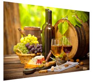 Gario Fotótapéta Vörös és fehér bor Anyag: Öntapadó, Méret: 200 x 150 cm