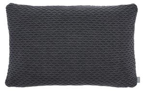 Wave Knit sötétszürke pamut és gyapjú keverék párna, 40 x 60 cm - Södahl