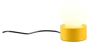 Sárga asztali lámpa üveg búrával (magasság 17 cm) Countess – Trio