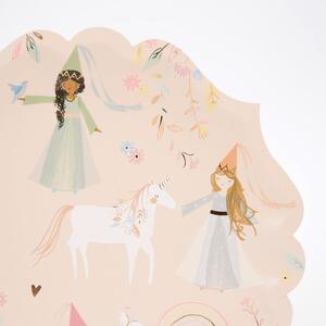 Egyszer használatos papír tányér készlet 8 db-os princess – Meri Meri