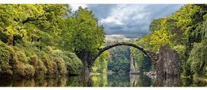 Panorámás nem szőtt fotótapéta táj íves híddal 375 x 150 cm