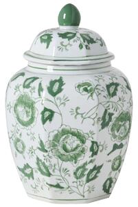 Fedeles váza FERROL Porcelán 29 cm Fehér/zöld