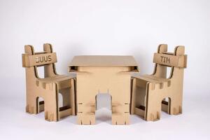 Gyermek asztal és szék (kartonból) - fejlesztő környezetbarát kre