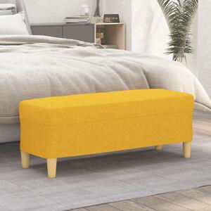 Világossárga szövet pad 100 x 35 x 41 cm