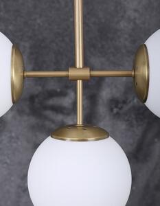 Fehér-aranyszínű függőlámpa üveg búrával ø 15 cm Seagull – Squid Lighting