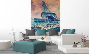 Nem szőtt fotótapéta a falra absztrakt eiffel-torony i. 150 x 250 cm