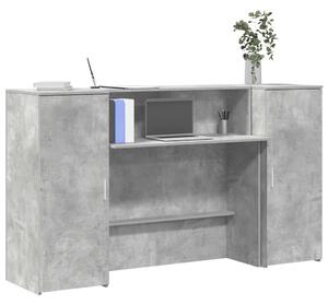 Recepciós pult betonszürke 180x50x103,5 cm szerelt fa