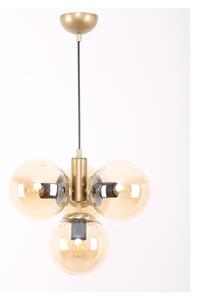Sárga-aranyszínű függőlámpa üveg búrával ø 15 cm Hector – Squid Lighting